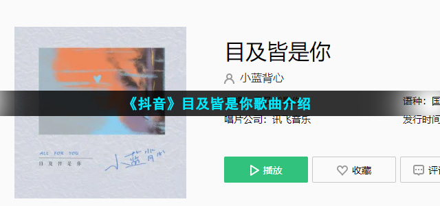 《抖音》目及皆是你歌曲介绍