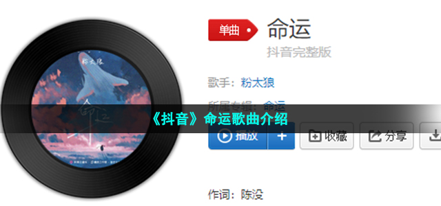 《抖音》命运歌曲介绍