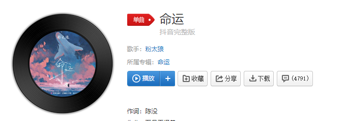 《抖音》命运歌曲介绍